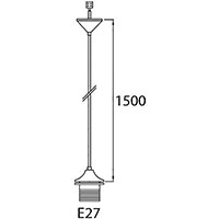 Airam Pendelfatning E27 1,5 m (Hvid)