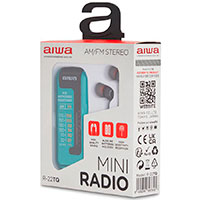 Aiwa R-22TQ Mini AM/FM-Radio (3,5mm) Turkis