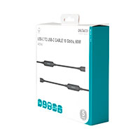 Deltaco aktivt USB-C Kabel - 5m (USB-C/USB-C) 60W/3A/DP