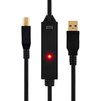 Aktivt USB kabel (A han/B han) - 5m