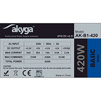 Akyga AK-B1-420 ATX Strmforsyning (420W)