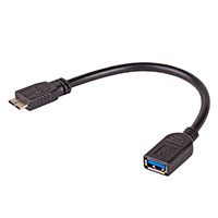 Akyga USB-A Hun til Micro USB-B 3.0 Han Adapter OTG - 15cm