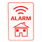 Alarmskilt til skruemontering på væg (70x100mm)
