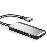 Alogic Dual USB-C Super 10-i-1 Dock 100W (2x4K) Space Grey