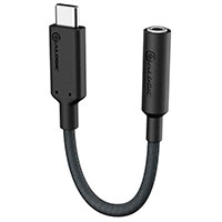Alogic Elements Pro USB-C til Minijack Adapter (10cm) Sort