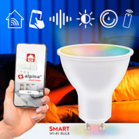 Alpina WiFi Smart LED RGB Spot Pre GU10 - 4,9W (50W)
