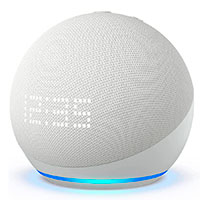 Amazon Echo Dot 5 Hjttaler m/Ur (Smart Home/Alexa) Hvid
