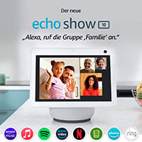 Amazon Echo Show 10 Smart Home Hub m/Skrm (ZigBee/Alexa) Hvid