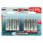 Ansmann AA Batterier 1,5V (Extreme Lithium) 8-Pack