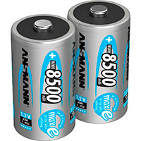 Ansmann Genopladelig D Batteri 1,2V (8500mAh) 2-Pack
