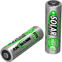 Ansmann Genopladelige AA Batterier 800mAh (Solar) 2-Pack