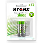 Arcas AAA Genopladelige batterier 600mAh (NiMH) 2pk