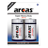 Arcas Super Heavy Duty D Batterier (LR20) 2pk