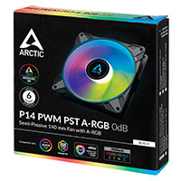 Arctic P14 PWM PST PC Blser m/RGB (1900RPM) 140mm