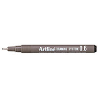 Artline Drawing System Fineliner (0,6mm) Sort