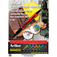 Artline Elektriker Marker (0,4-1,0mm) Sort