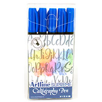 Artline Supreme Kalligrafi Pen st 5 stk (1,0-5,0mm) Bl