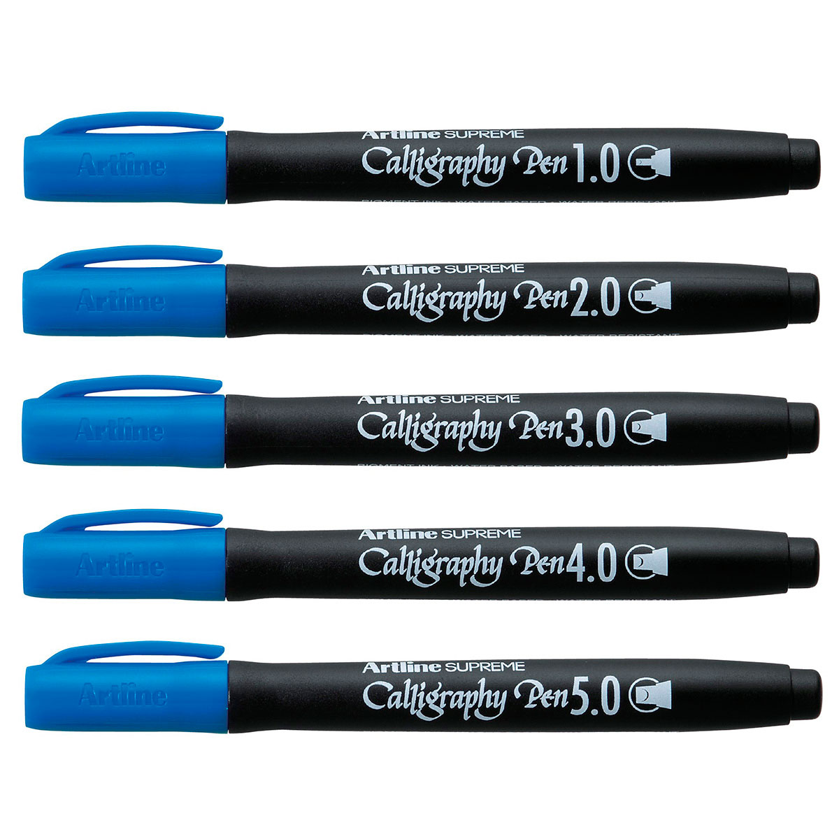 Artline Supreme Pen sæt 5 stk (1,0-5,0mm) Blå
