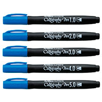 Artline Supreme Kalligrafi Pen st 5 stk (1,0-5,0mm) Bl
