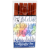Artline Supreme Kalligrafi Pen st 5 stk (1,0-5,0mm) Sepia