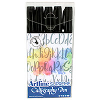 Artline Supreme Kalligrafi Pen st 5 stk (1,0-5,0mm) Sort