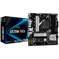 ASRock A520M Pro4 Bundkort AMD AM4, DDR4 Micro-ATX