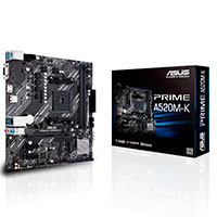ASUS Prime A520M-K Bundkort, ADM AM4, DDR4 Micro-ATX