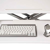 BakkerElkhuizen Sit-Stand 2 Desk Riser m/udtrksbord (Hvid)
