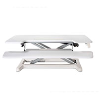 BakkerElkhuizen Sit-Stand 2 Desk Riser m/udtrksbord (Hvid)