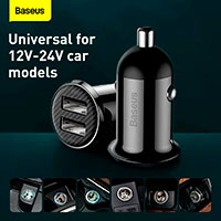 Baseus 4,8A Pro Dual USB Billader (2xUSB-A)