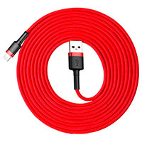 Baseus Cafule Lightning - USB-A Kabel 1,5A - 3m (Rd/Sort)