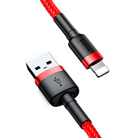 Baseus Cafule Lightning - USB-A Kabel 1,5A - 3m (Rd/Sort)