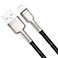 Baseus Cafule Lightning - USB-A Kabel 2,4A-0,25m (Metal)Sort