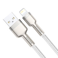 Baseus Cafule Lightning - USB-A Kabel 2,4A - 1m (Metal) Hvid