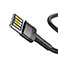 Baseus Cafule Lightning - USB-A (vendbar) 2,4A 1m - Gr/Sort