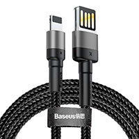 Baseus Cafule Lightning - USB-A (vendbar) 2,4A 1m - Gr/Sort