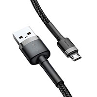 Baseus Cafule microUSB - USB-A  Kabel 2,4A - 0,5m (Gr/Sort)