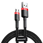 Baseus Cafule microUSB - USB-A  Kabel 2,4A - 1m (Rød/Sort)