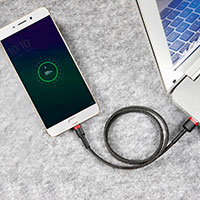 Baseus Cafule microUSB - USB-A  Kabel 2,4A - 2m (Rd/Sort)