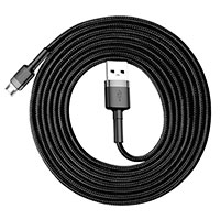 Baseus Cafule microUSB - USB-A  Kabel 2,4A - 3m (Gr/Sort)