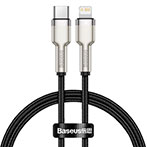 Baseus Cafule USB-C - Lightning Kabel 20W -0,25m (Metal)Sort