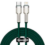 Baseus Cafule USB-C - Lightning Kabel 20W - 2m (Metal) Grøn