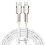 Baseus Cafule USB-C - Lightning Kabel 20W - 2m (Metal) Hvid