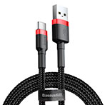 Baseus Cafule USB-C - USB-A Kabel 2A - 2m (Rød/Sort)