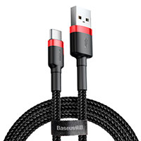 Baseus Cafule USB-C - USB-A Kabel 2A - 2m (Rd/Sort)