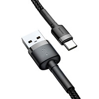 Baseus Cafule USB-C - USB-A Kabel 3A - 0,5m (Gr/Sort)