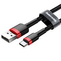 Baseus Cafule USB-C - USB-A Kabel 3A - 0,5m (Rd/Sort)