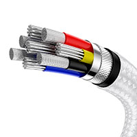 Baseus Cafule USB-C - USB-C Kabel 100W - 1m (Metal) Hvid