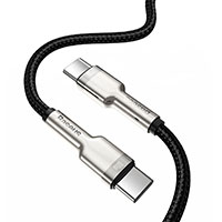 Baseus Cafule USB-C - USB-C Kabel 100W - 2m (Metal) Sort