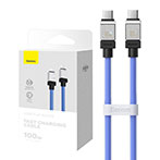 Baseus CoolPlay 100W USB-C Opladerkabel - 1m (USB-C/USB-C) Blå